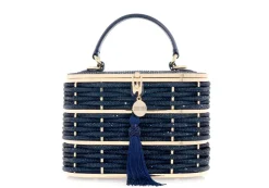 Willow Basket Woven Crystal in Dark Indigo