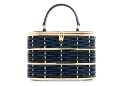 Willow Basket Woven Crystal in Dark Indigo