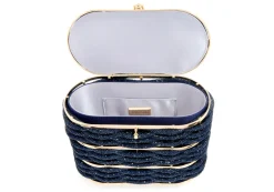 Willow Basket Woven Crystal in Dark Indigo