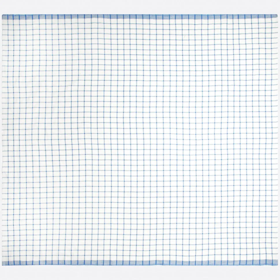 Windowpane 60x60 Tablecloth in Blue & Natural