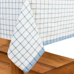 Windowpane 60x90 Tablecloth in Blue & Natural