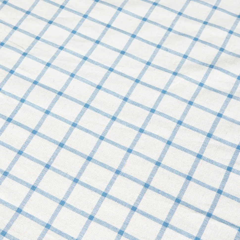 Windowpane 60x90 Tablecloth in Blue & Natural