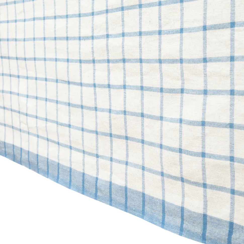 Windowpane 60x90 Tablecloth in Blue & Natural