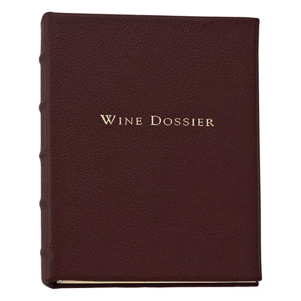Wine Dossier in Bordeaux Goatskin Leather