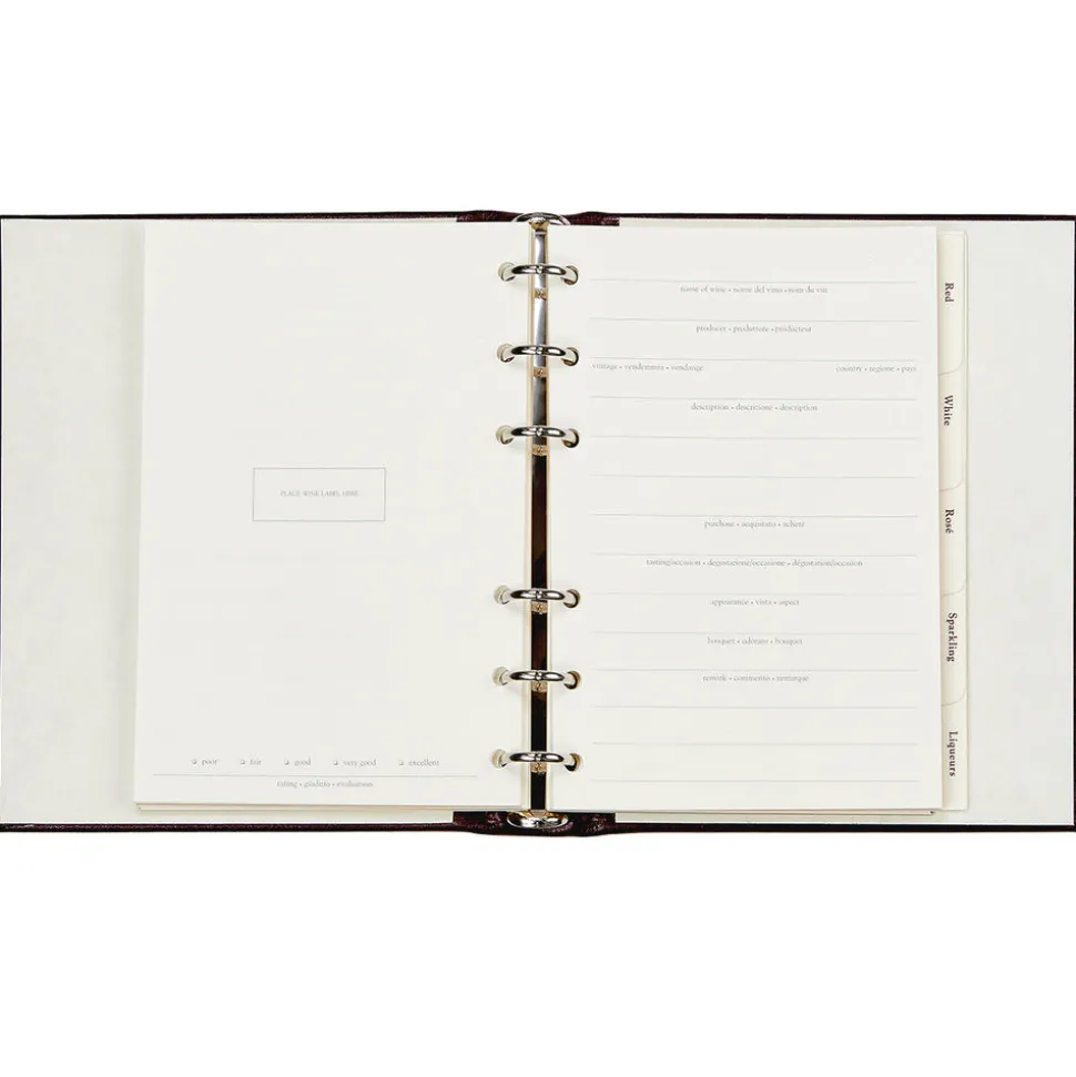 Wine Dossier in Bordeaux Goatskin Leather