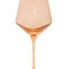 Wine Stemware, Set of 6 Blush Pink