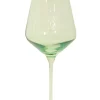 Wine Stemware, Set of 6 Mint Green