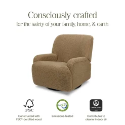 Winslow Extra Wide Recliner and Swivel Glider in Cortado Shearling