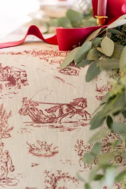 Winter Wonderland Toile Tablecloth
