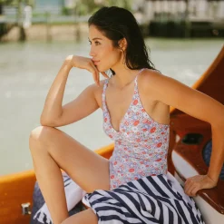 Women’s Americana Blossom V-Neck One Piece