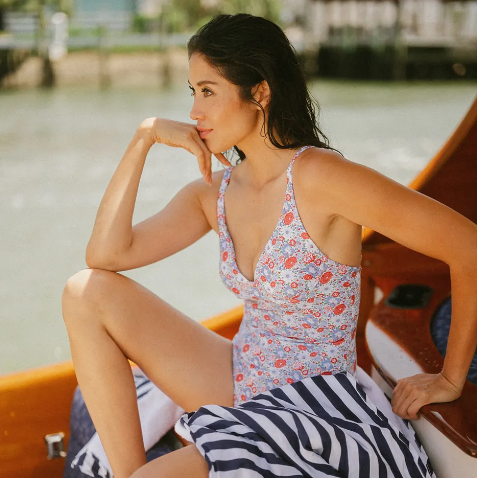 Women’s Americana Blossom V-Neck One Piece