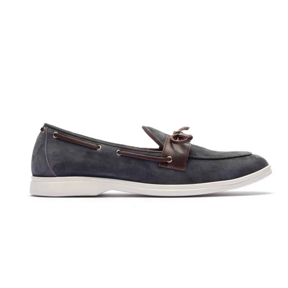 Women's Blue Suede Barca Yacht Loafer