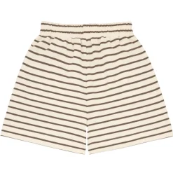 Women’s Brown And Cream Breton Stripe Shorts