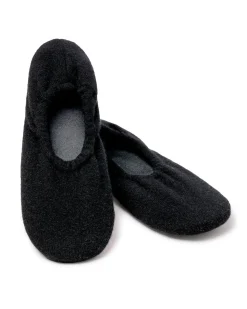 Women’s Cashmere Slippers in Black
