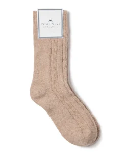 Women’s Cashmere Socks in Beige