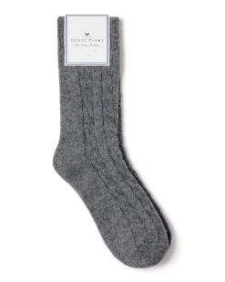 Women’s Cashmere Socks in Dark Grey