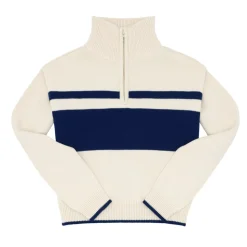 Women’s Cream Half Zip Sweater