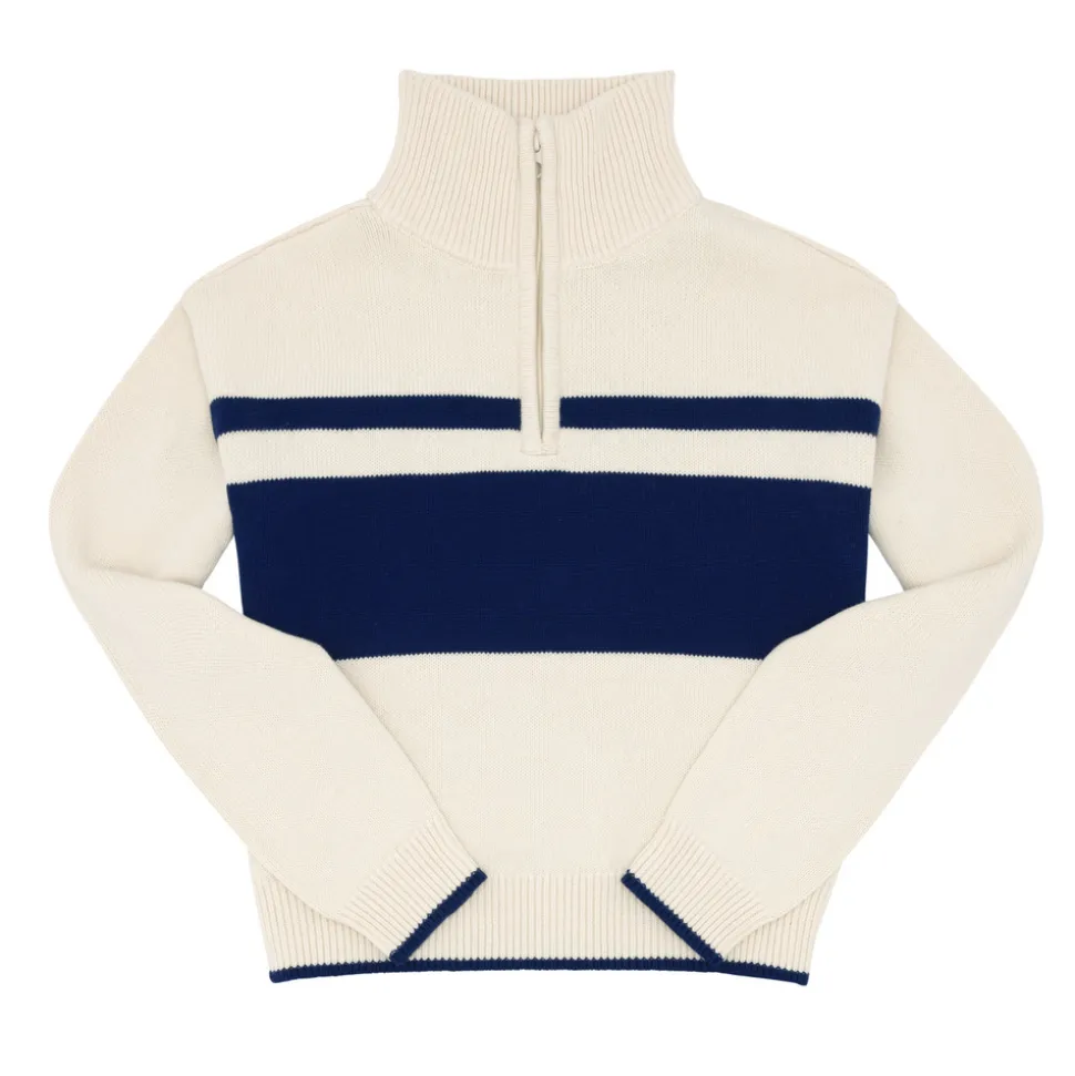 Women’s Cream Half Zip Sweater