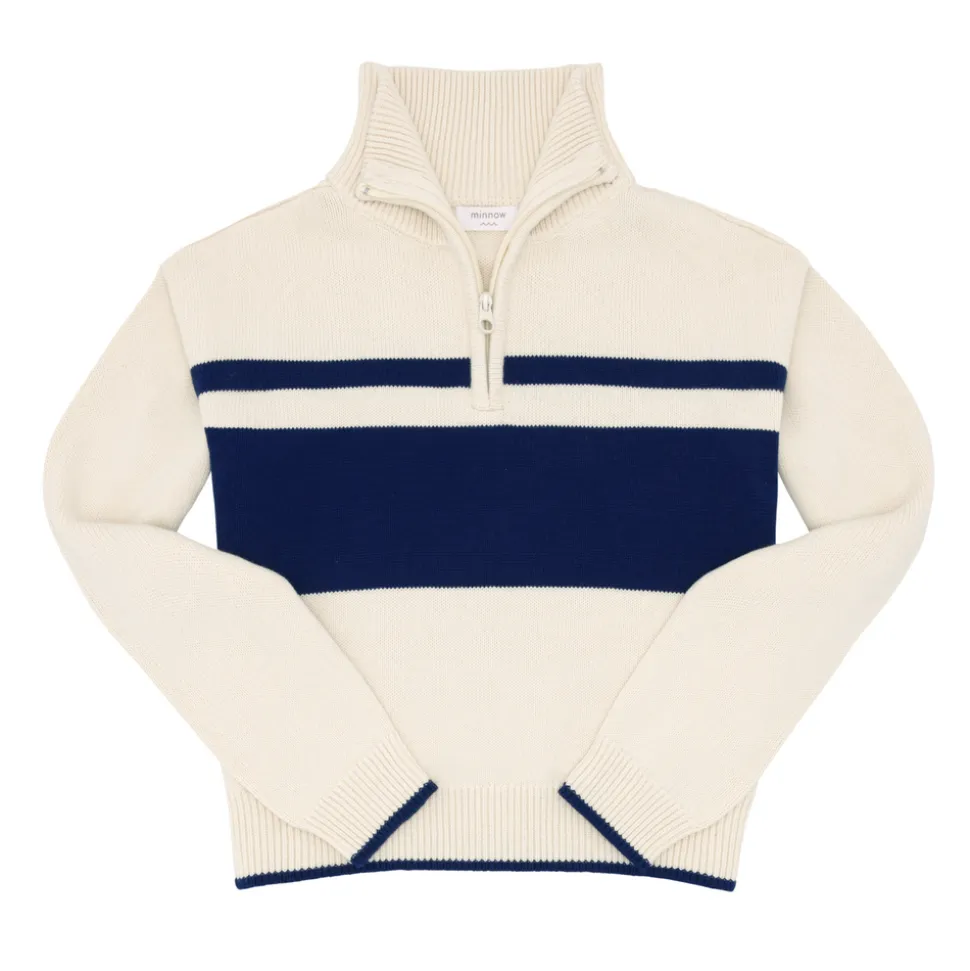 Women’s Cream Half Zip Sweater