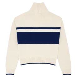 Women’s Cream Half Zip Sweater