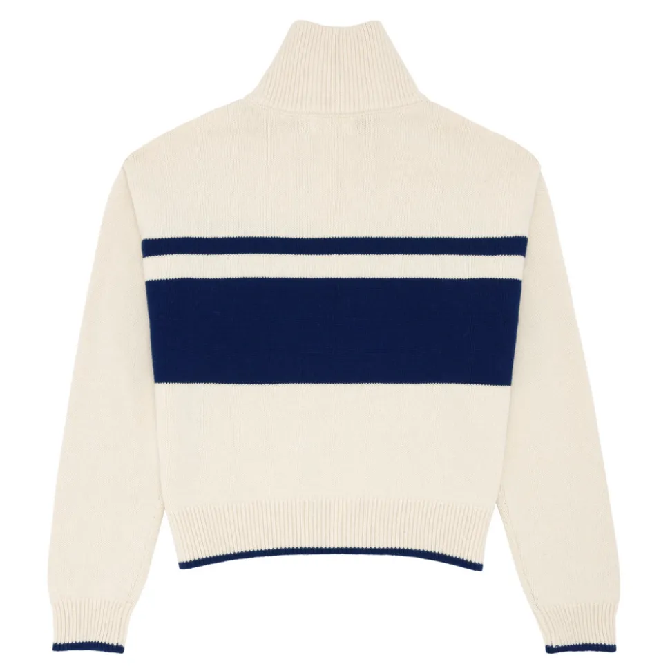 Women’s Cream Half Zip Sweater