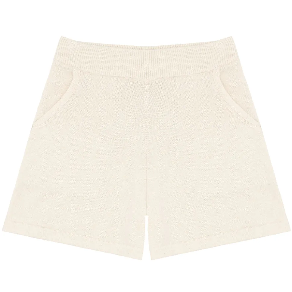 Women’s Cream Knit Shorts