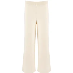 Women’s Cream Wide Leg Knit Pant