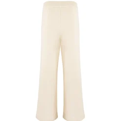 Women’s Cream Wide Leg Knit Pant