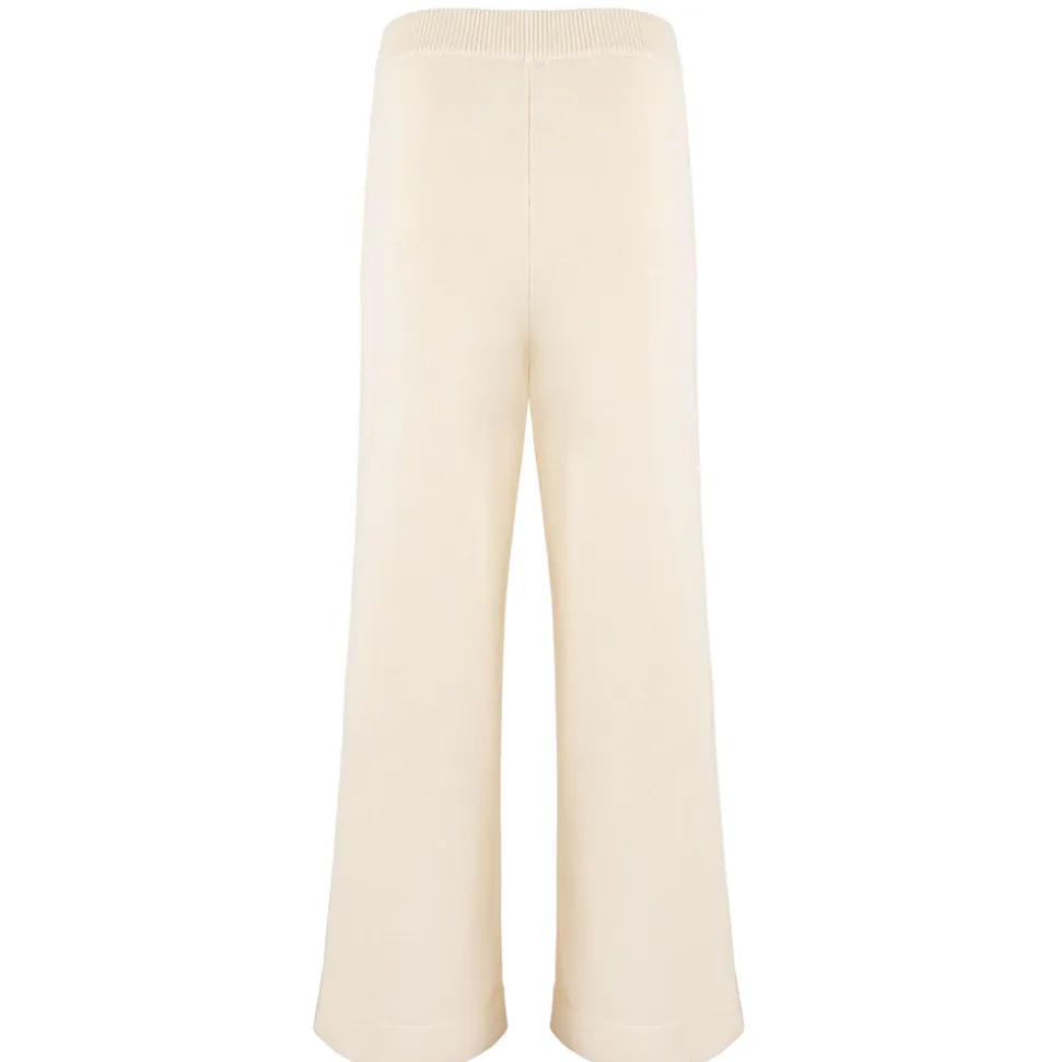 Women’s Cream Wide Leg Knit Pant