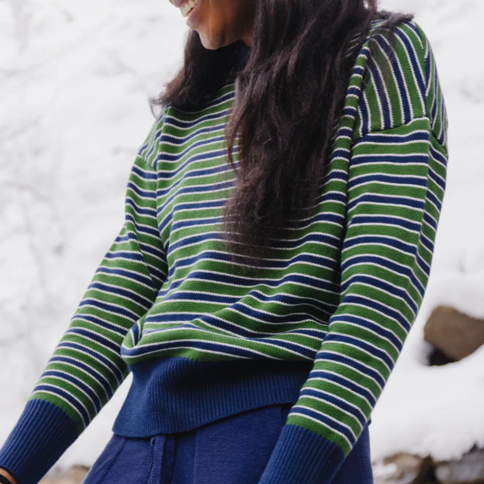 Women’s Evergreen Stripe Knit Sweater