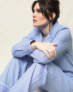 Women’s French Blue Seersucker Pajama Set