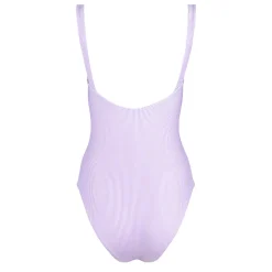 Women’s Lavender Stripe Low Back One Piece