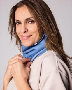 Women's Mountain Blue Fleece-Lined Neck Warmer