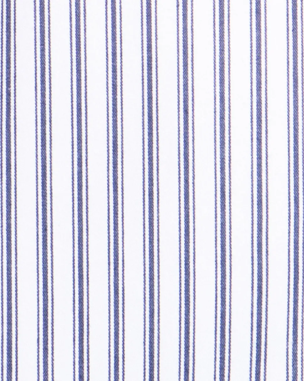 Women’s Navy French Ticking Pajama Set