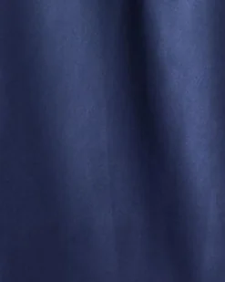 Women’s Navy Silk Wide Cuff Pajama Set
