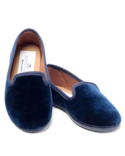 Women’s Navy Velvet Hamptons Loafer