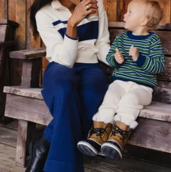 Women’s Navy Wide Leg Knit Pant