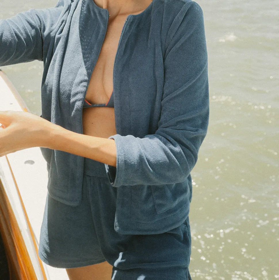 Women’s Newport Navy French Terry Jacket