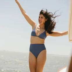 Women’s Newport Navy High Waist Bikini Bottom