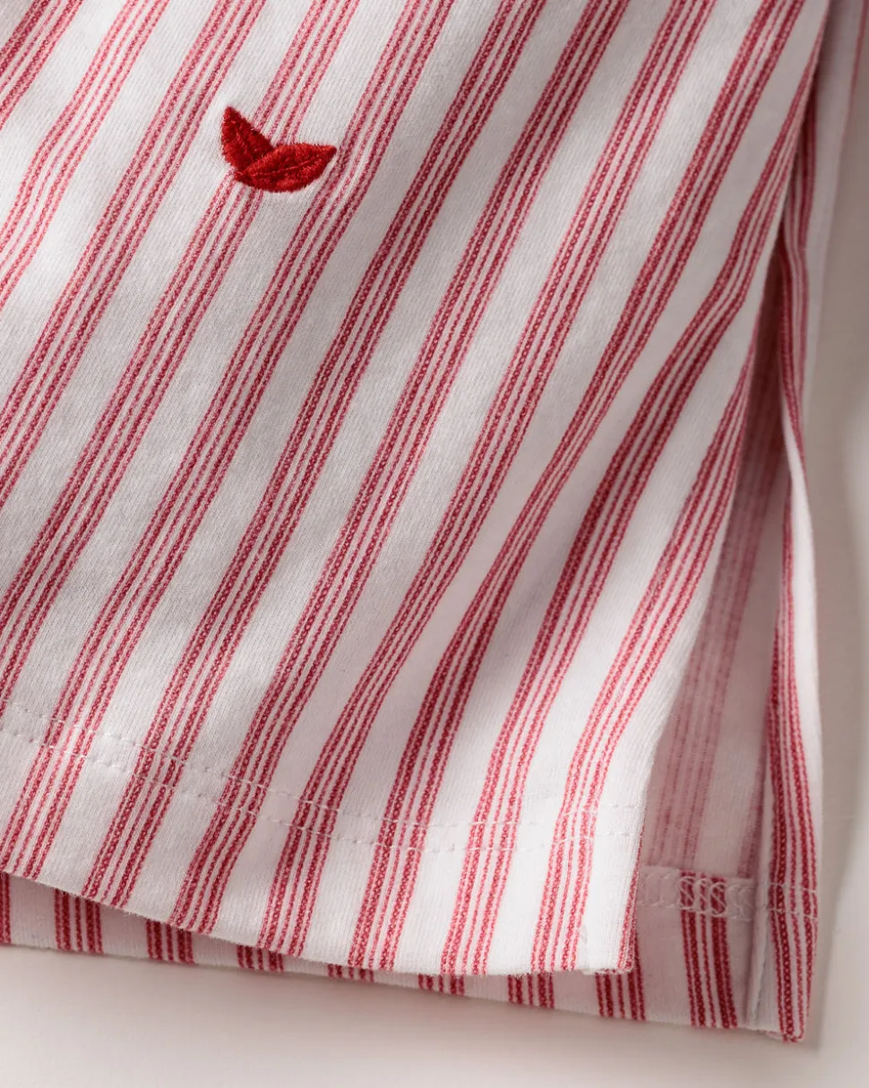 Women’s Pima Harlow Nightgown in Antique Red Ticking