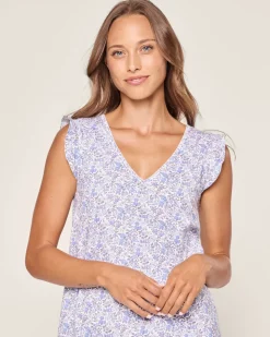 Women’s Pima Harper Nightgown in Fleur d’Azur