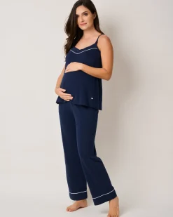 Women’s Pima Maternity Pants in Navy