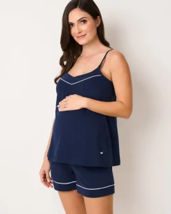Women’s Pima Maternity Shorts in Navy