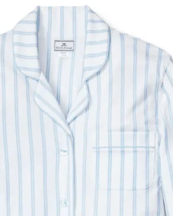 Women’s Pima Nightshirt in Periwinkle Stripe