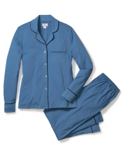 Women’s Pima Pajama Set in Mystique Blue