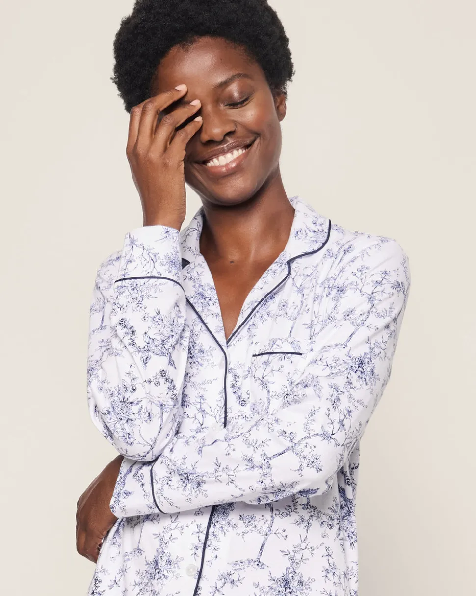 Women’s Pima Pajama Set in Timeless Toile