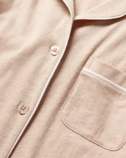 Women’s Pima Pajama Set in Camel