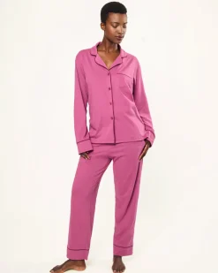 Women’s Pima Pajama Set in Rosewood