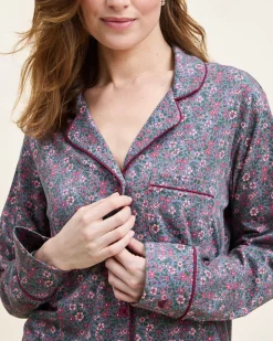 Women’s Pima Pajama Set in Fleurs de Saison