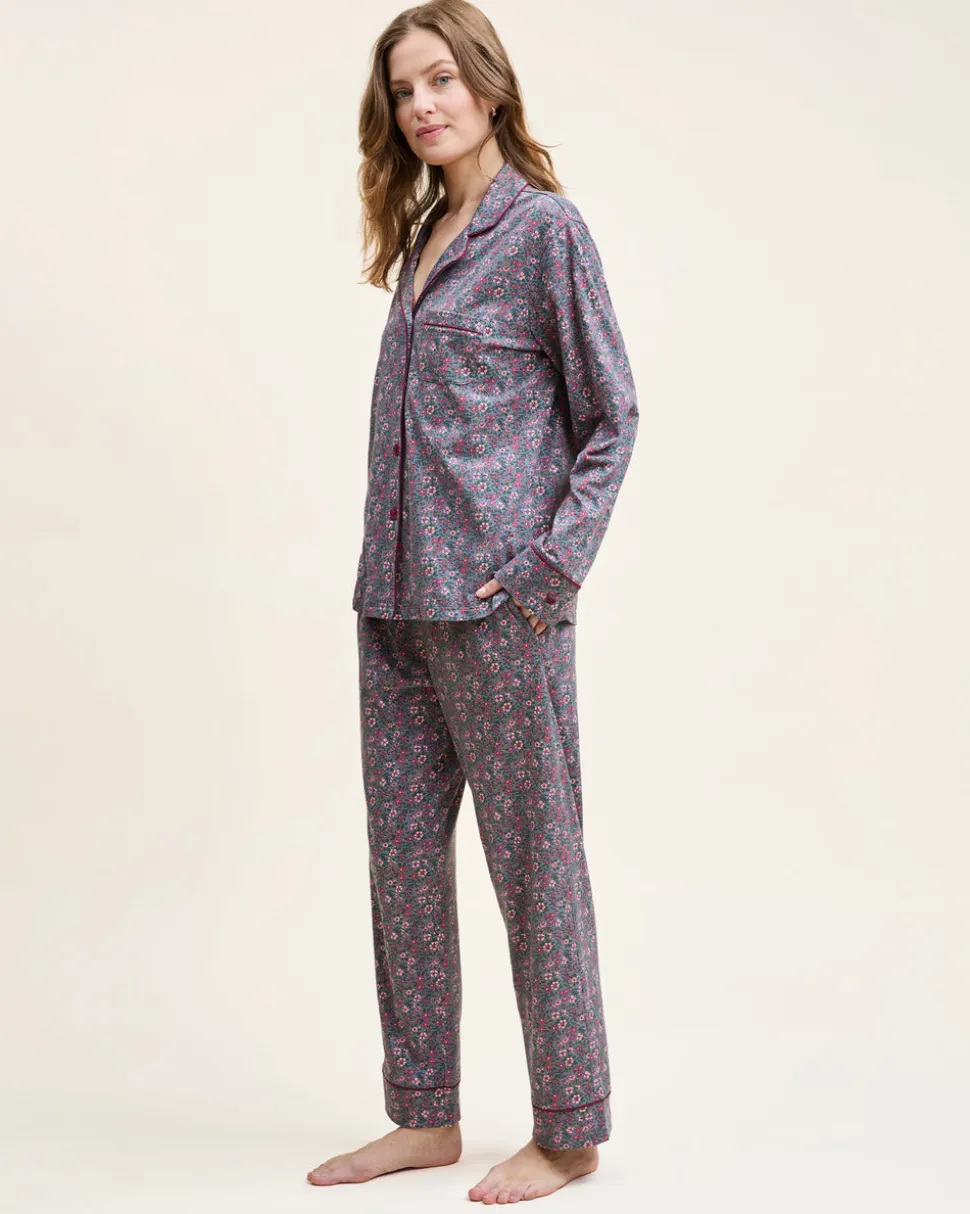 Women’s Pima Pajama Set in Fleurs de Saison